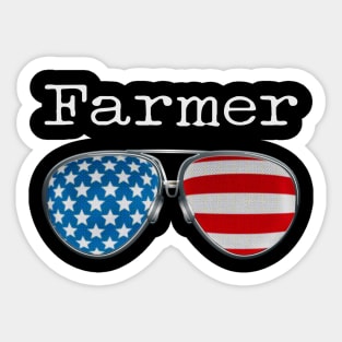 USA PILOT GLASSES FARMER Sticker